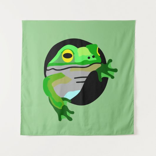 Grüner Frosch Wandteppich (Vorderseite)