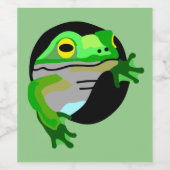Grüner Frosch Weinetikett (Einzelnes Label)