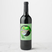 Grüner Frosch Weinetikett (Vorderseite)