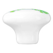 Grüner Frosch whimsical Aquarellkunst Türknauf Keramikknauf (Seitenansicht)