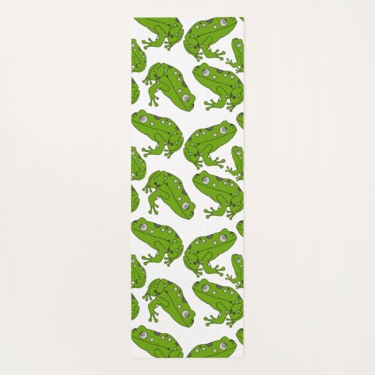 Grüner Frosch Yogamatte (Rückseite)