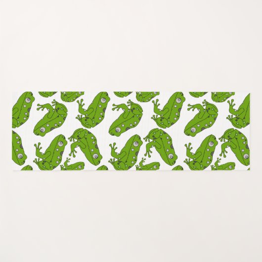Grüner Frosch Yogamatte (Vorderseite (Horizontal))