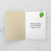 Grüner Frosch zum Geburtstag auf einer Toilette Karte (Innenseite)