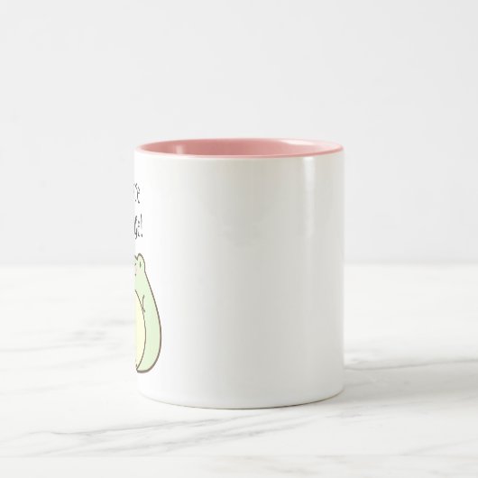 Grüner Frosch Zweifarbige Tasse (Mittel)