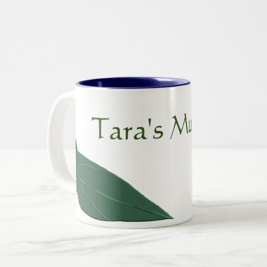 Grüner Frosch Zweifarbige Tasse (Vorderseite Links)