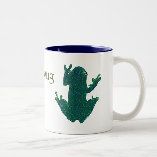 Grüner Frosch Zweifarbige Tasse (Rechts)