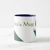 Grüner Frosch Zweifarbige Tasse (Mittel)