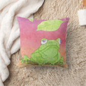 grüner Froschwasserfarbe lila Kissen (Decke)