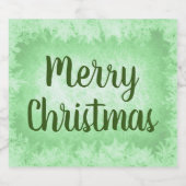 Grüner Frost Frohe Weihnachten Bierflaschenetikett (Einzelnes Label)