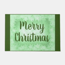 Grüner Frost Frohe Weihnachten Fußmatte