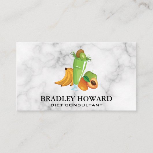 Grüner Fruchtsmoothie Visitenkarte (Vorderseite)