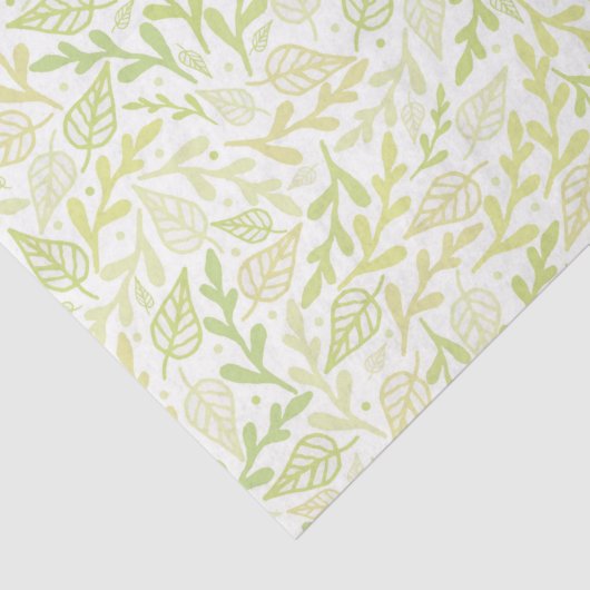 Grüner Frühling Natureleaf Muster Seidenpapier (Detail)