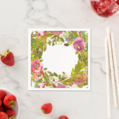Grüner Frühling Rosa Blume Hochzeit Serviette (Beispiel)