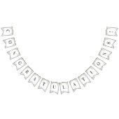 Grüner Frühling Rosa Blume Jagdflagge Wimpelkette (Alle)