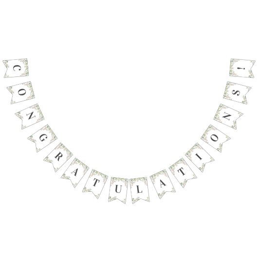 Grüner Frühling Rosa Blume Jagdflagge Wimpelkette (Alle)