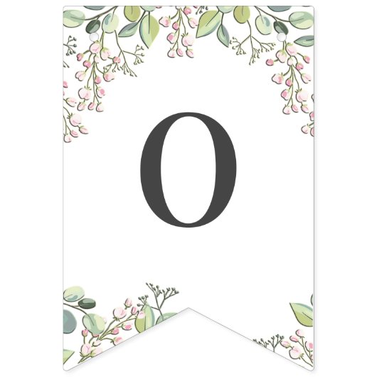 Grüner Frühling Rosa Blume Jagdflagge Wimpelkette (Zweite Fahne)