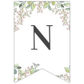 Grüner Frühling Rosa Blume Jagdflagge Wimpelkette (Dritte Fahne)