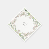 Grüner Frühling Rosa Blume Napkins Serviette (Ecke)