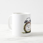 Grüner Frühling Wecker Kaffeetasse (Vorderseite Links)
