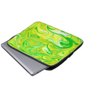 Grüner Frühlingsminzmarmor, Laptop-Sieb Laptopschutzhülle (Vorne Knopf)