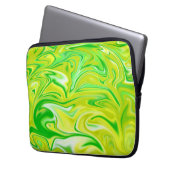 Grüner Frühlingsminzmarmor, Laptop-Sieb Laptopschutzhülle (Vorderseite Links)