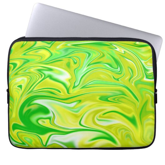 Grüner Frühlingsminzmarmor, Laptop-Sieb Laptopschutzhülle (Vorderseite)