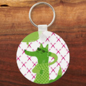 Grüner Fuchs Schlüsselanhänger (Vorderseite)