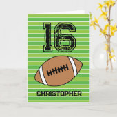 Grüner Fußball 16. Geburtstag Karte (Gelbe Blume)