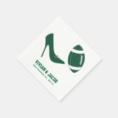 Grüner Fußball als "Custom Wedkin" Serviette (Ecke)