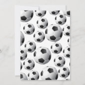 Grüner Fußball Einladung zum Geburtstag (Rückseite)