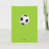 Grüner Fußball Foto Geburtstag Karte (Rückseite)
