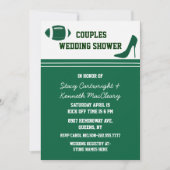 Grüner Fußball-Themed Polterabend-Einladung Einladung (Vorderseite)