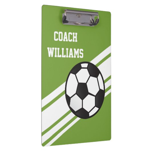 Grüner Fußball-Trainer-personalisiertes Klemmbrett (Rechts)