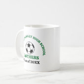 Grüner Fußballspieler Personalisiert Kaffeetasse (Vorderseite Links)