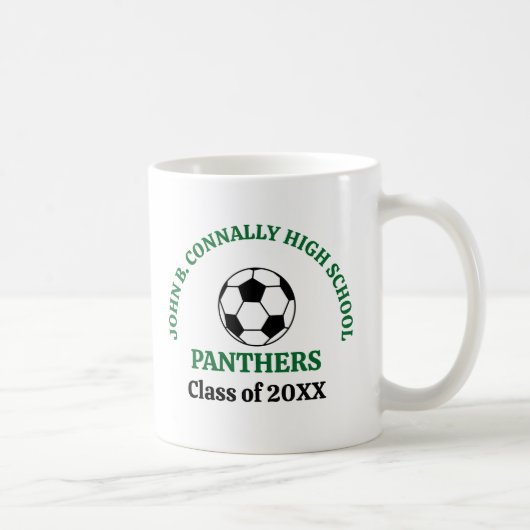 Grüner Fußballspieler Personalisiert Kaffeetasse (Rechts)