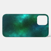 Grüner Galaxy-Nebel Case-Mate iPhone Hülle (Rückseite (Horizontal))