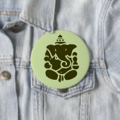 Grüner Ganesh Knopf Button (Beispiel)