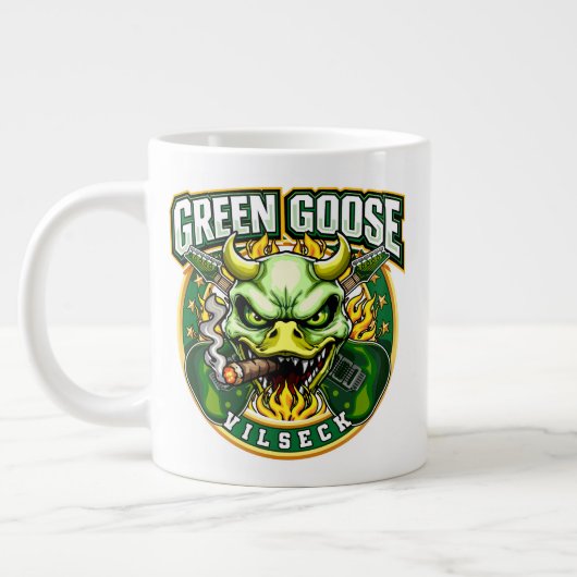 Grüner Gänse Schädel Vilseck Jumbo-Tasse (Links)