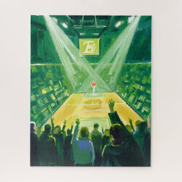 Grüner Garten Boston Basketball Aquarell Puzzle