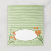 Grüner Garten Charming Whimsical Handgezeichnet Or Platzkarte (Außenseite Aufgefaltet)