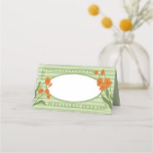 Grüner Garten Charming Whimsical Handgezeichnet Or Platzkarte (Vorderseite)