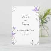 Grüner Garten der Frühlingslilac Save the Date mit Einladung (Stehend Vorderseite)