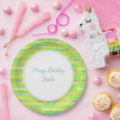Grüner Geburtstag Personalisiert Pappteller (Party)
