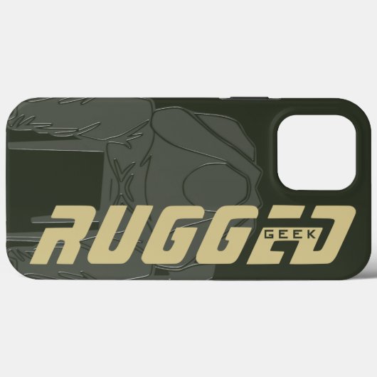 Grüner, geckneter Gek Man Holding Head | Denkende Case-Mate iPhone Hülle (Rückseite (Horizontal))