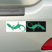 Grüner Gecko ArtDeco Schwarz-Weiß Autoaufkleber (Auf Auto)