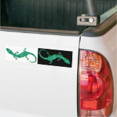 Grüner Gecko ArtDeco Schwarz-Weiß Autoaufkleber (Auf Lkw)