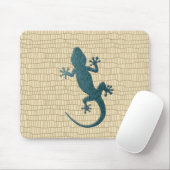 Grüner Gecko auf Reptil Mousepad (Mit Mouse)