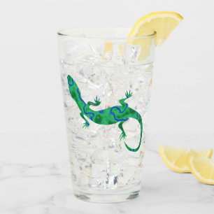 Grüner Gecko Glas