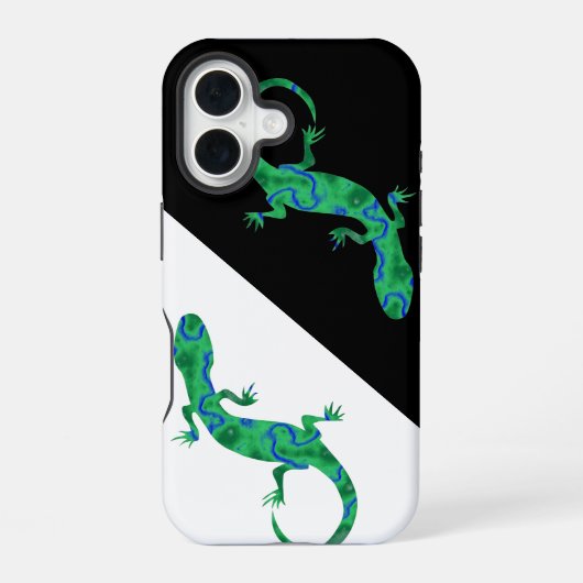 Grüner Gecko iPhone 16 Hülle (Rückseite)