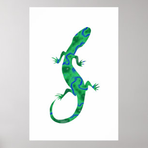 Grüner Gecko Poster